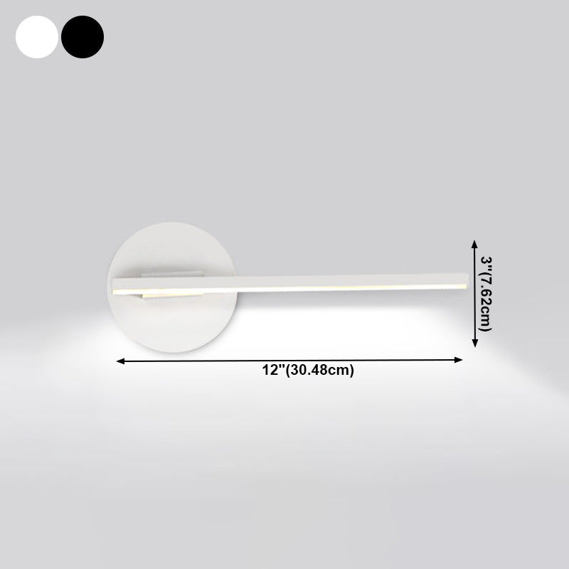 Iluminación de pared de metal de forma lineal iluminación moderna de montura de pared de 1 luces