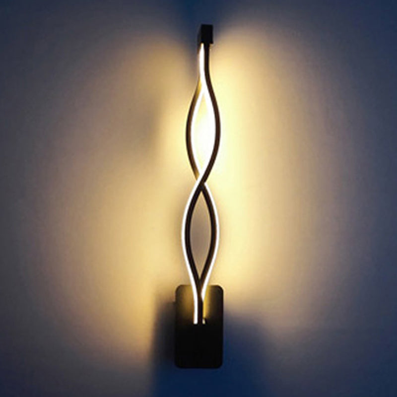 Moderne Style Twist Wall -Lampe Metall 2 Lichter Wandbeleuchtung für Schlafzimmer Wohnzimmer