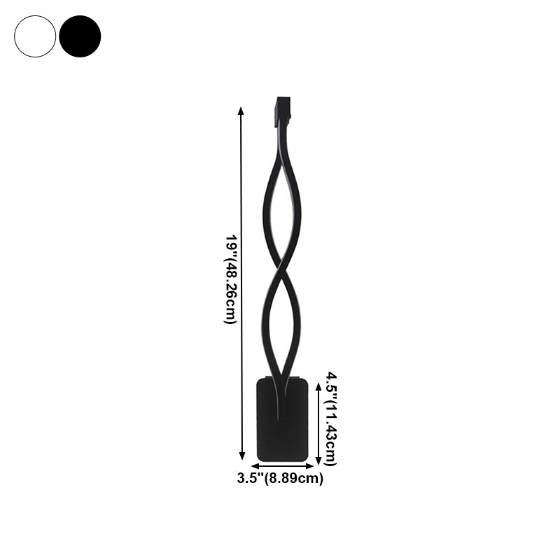 Moderne Style Twist Wall -Lampe Metall 2 Lichter Wandbeleuchtung für Schlafzimmer Wohnzimmer