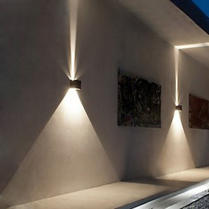 Lampe murale géométrique de style moderne métal métal 2 lumières éclairage mural