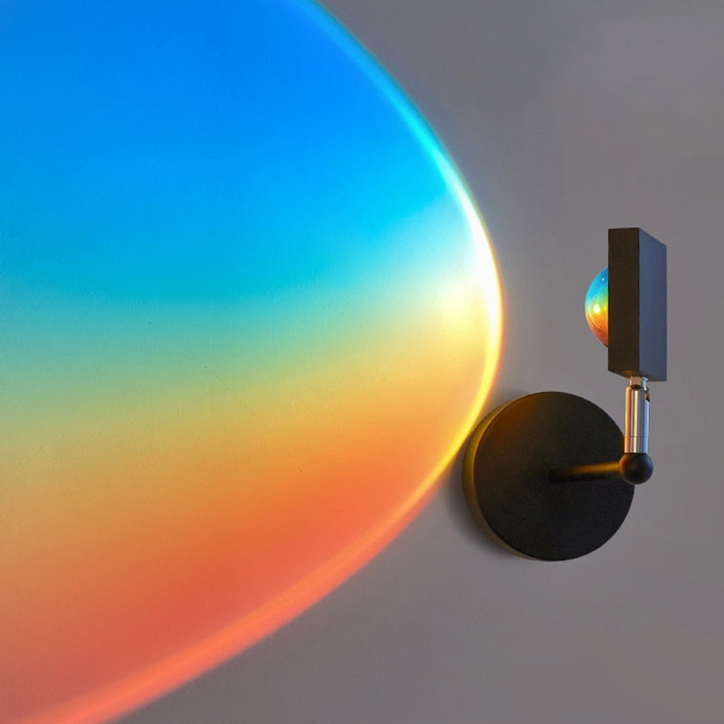 Moderner Stil quadratischer Wand montiertes Metall 1 Leichte Wand montiertes Licht für Wohnzimmer