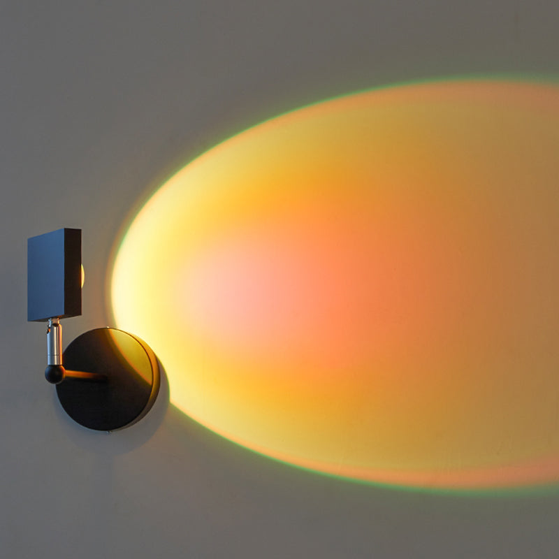 Moderner Stil quadratischer Wand montiertes Metall 1 Leichte Wand montiertes Licht für Wohnzimmer