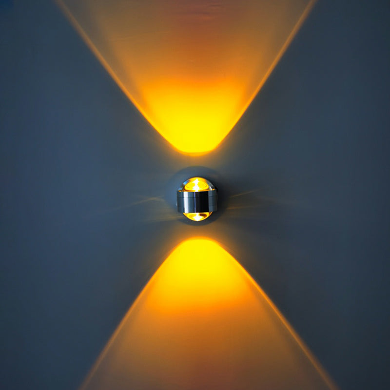 Moderner Stil Geometrischer Wandmontaglampe Metall Multi Lichter Leuchten in Silber in Silber