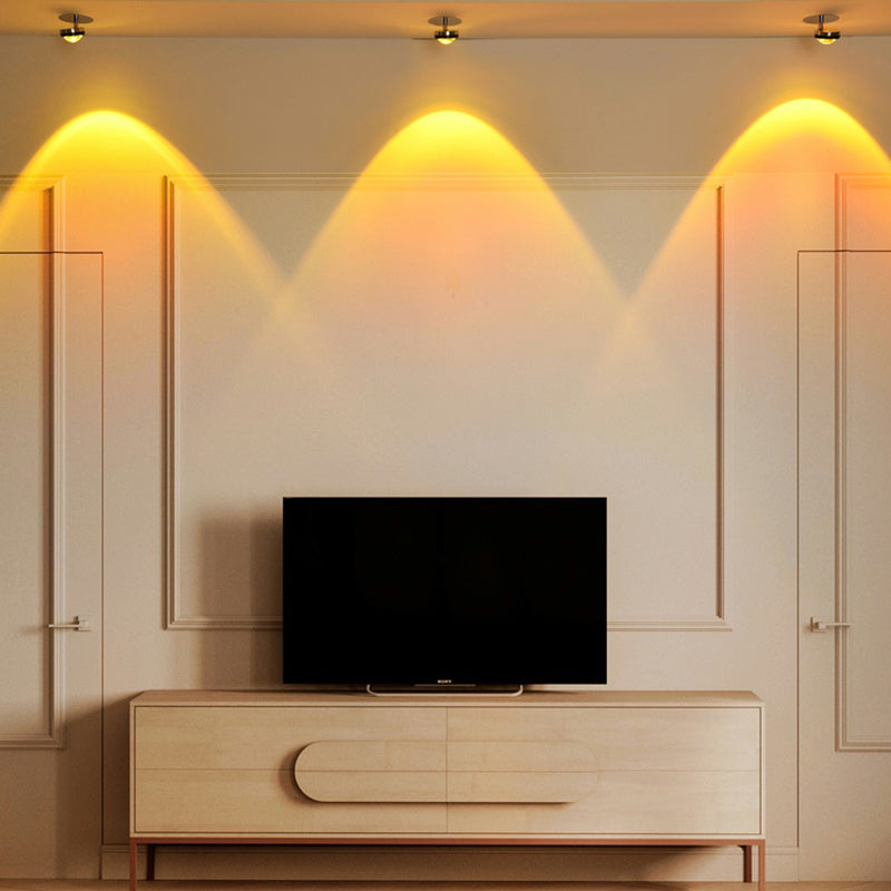 Moderner Stil Geometrischer Wandmontaglampe Metall Multi Lichter Leuchten in Silber in Silber