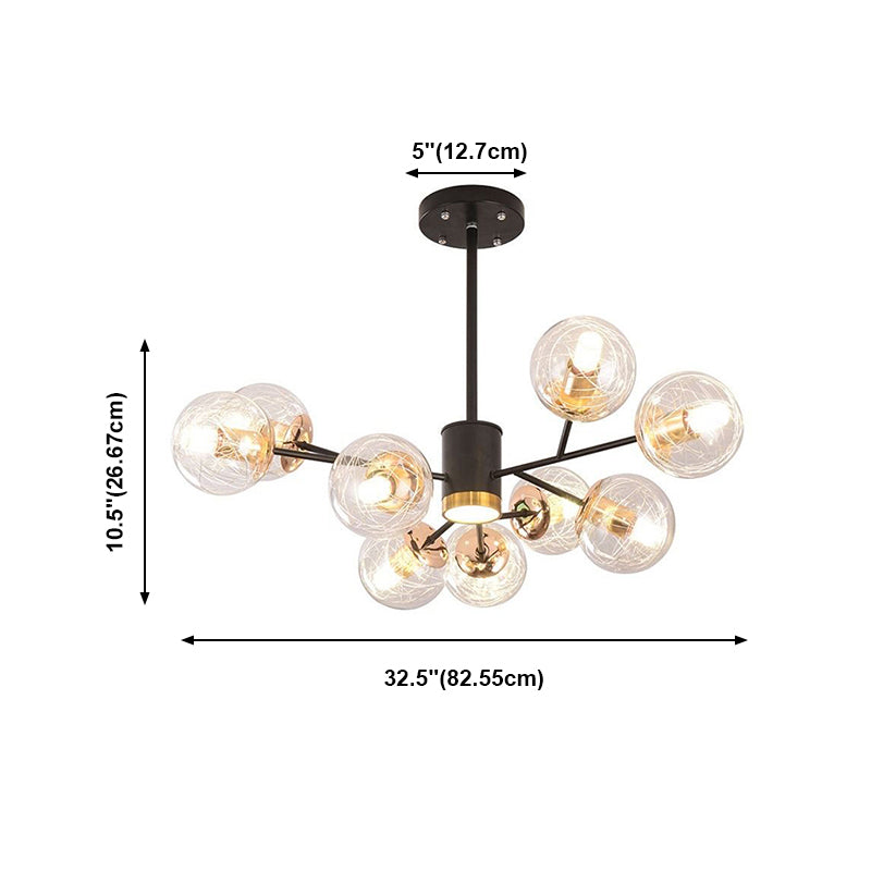 Contemporary Wrought Iron Hanging Chandelier Ceiling Hanging Light Fixture