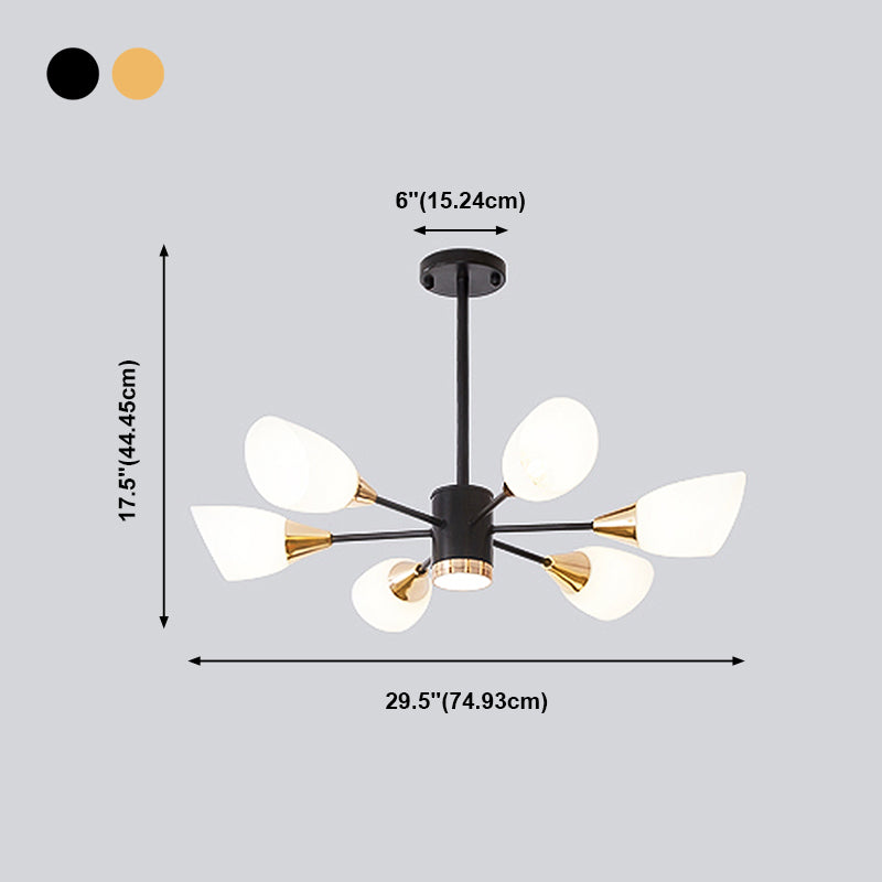 Glass Contemporary Pendant Lighting Fixtures Metal Sputnik Hanging Lights