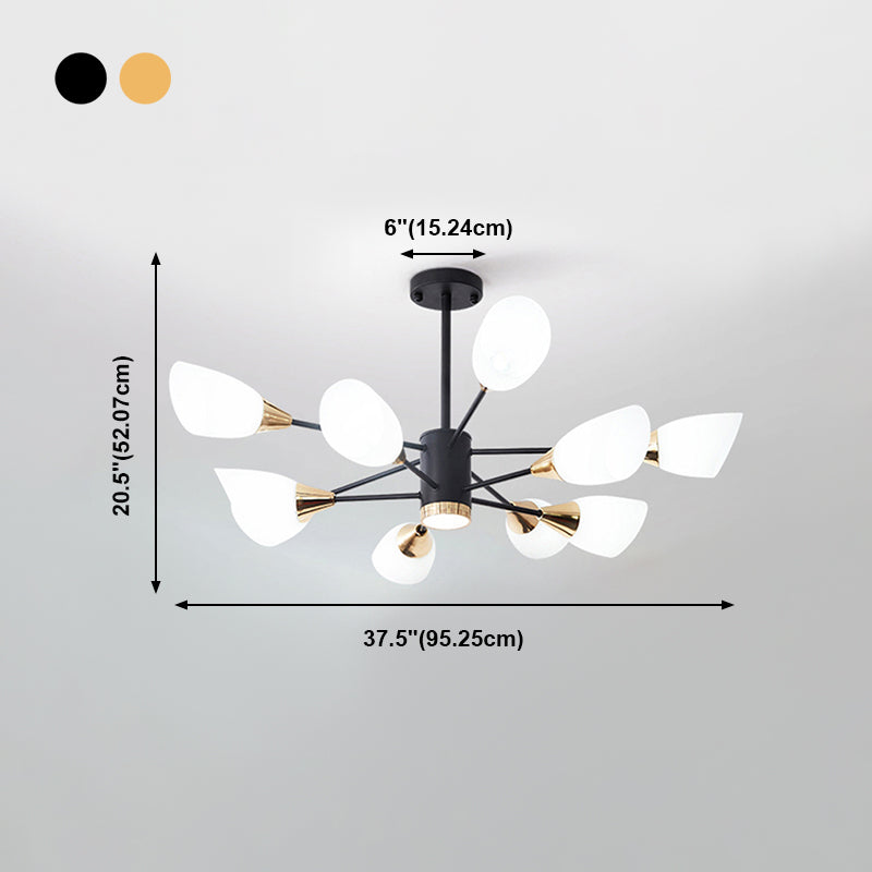 Glass Contemporary Pendant Lighting Fixtures Metal Sputnik Hanging Lights