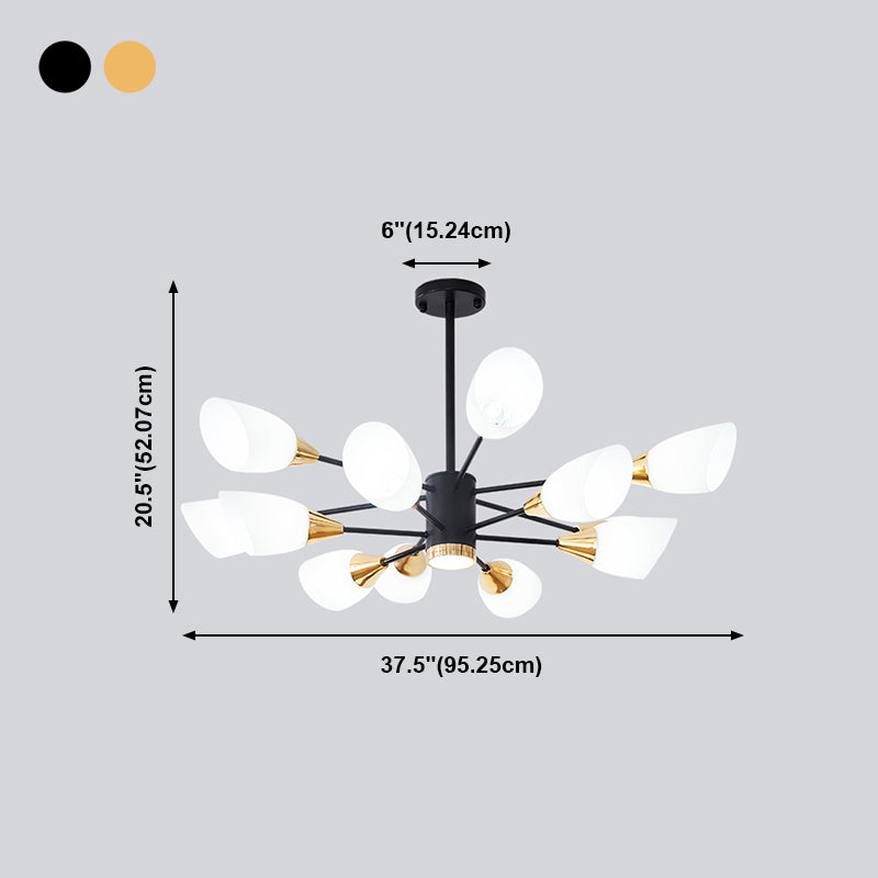 Glass Contemporary Pendant Lighting Fixtures Metal Sputnik Hanging Lights