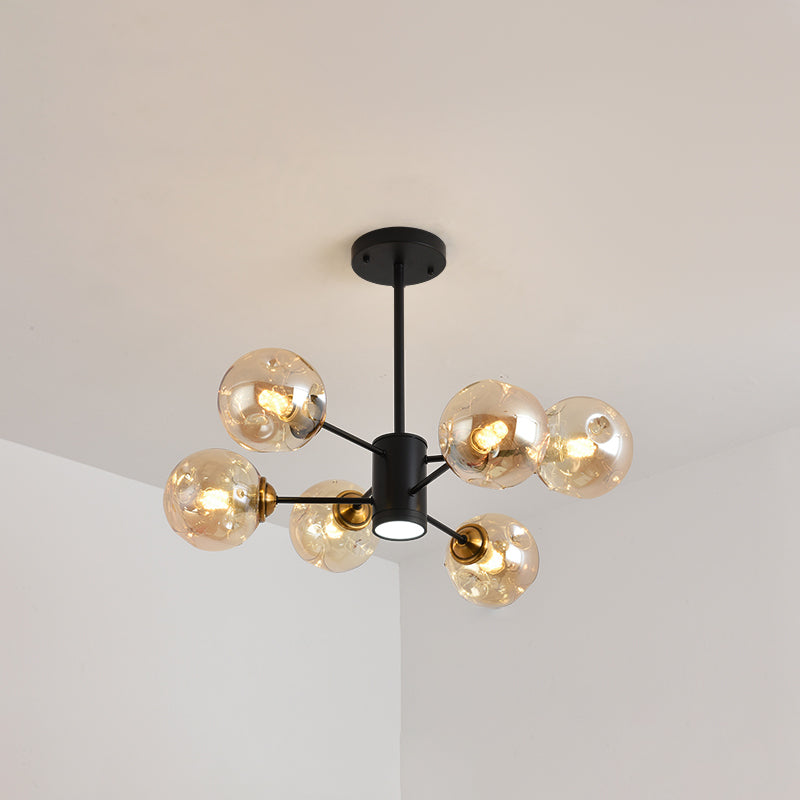 Nordic Modern Pendant Hanging Lights Global Glass Pendant Light for Living Room