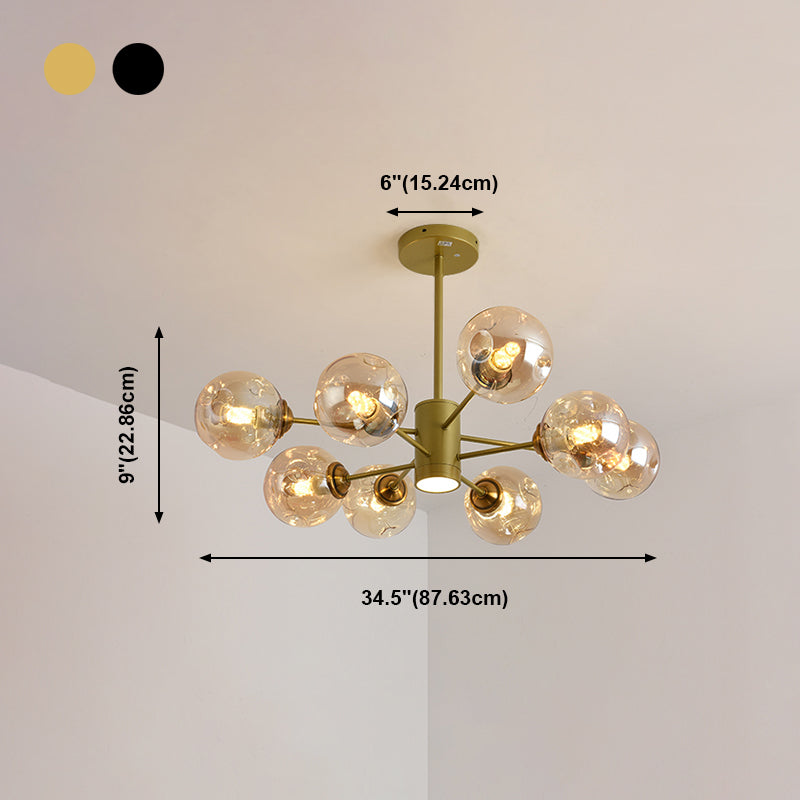 Nordic Modern Pendant Hanging Lights Global Glass Pendant Light for Living Room