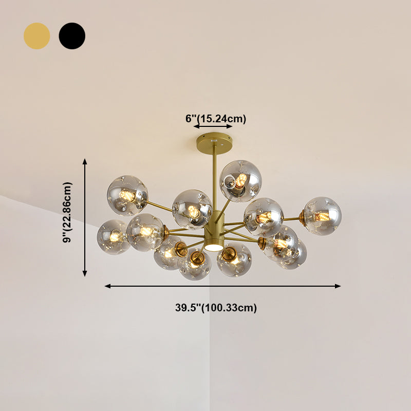 Nordic Modern Pendant Hanging Lights Global Glass Pendant Light for Living Room