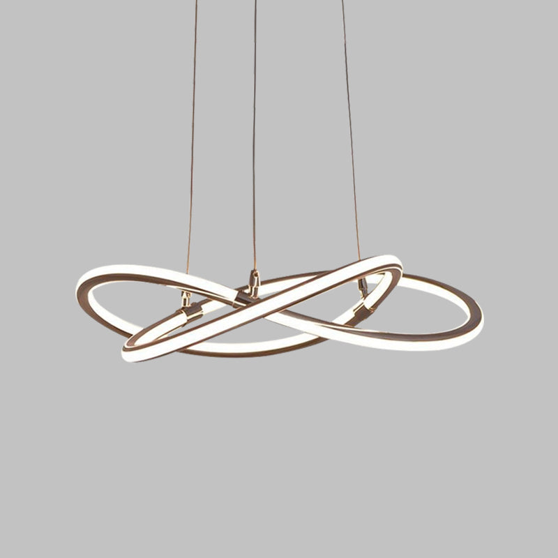 Modern Metal Hanging Ceiling Lights Linear Pendant Chandelier for Dining Room