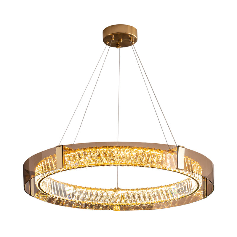 Luce a ciondolo a LED a LED CRYSTALE in lampadario moderno in acciaio inossidabile in stile lusso per camera da letto