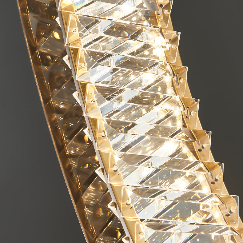 Luce a ciondolo a LED a LED CRYSTALE in lampadario moderno in acciaio inossidabile in stile lusso per camera da letto