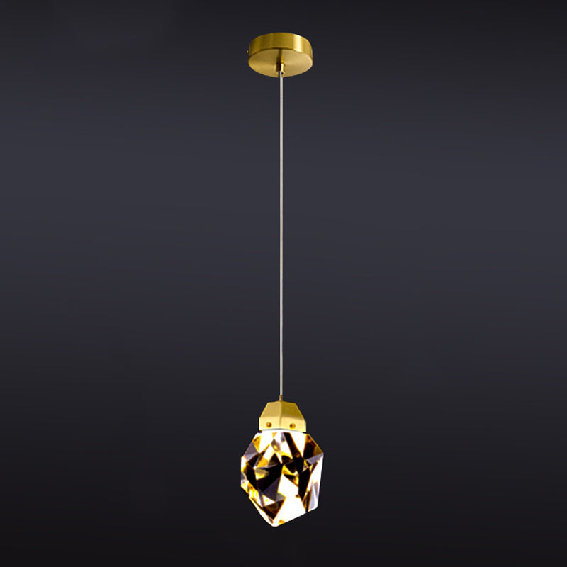 Koper geometrische kristal hanger licht Noordse moderne down verlichting voor slaapkamer