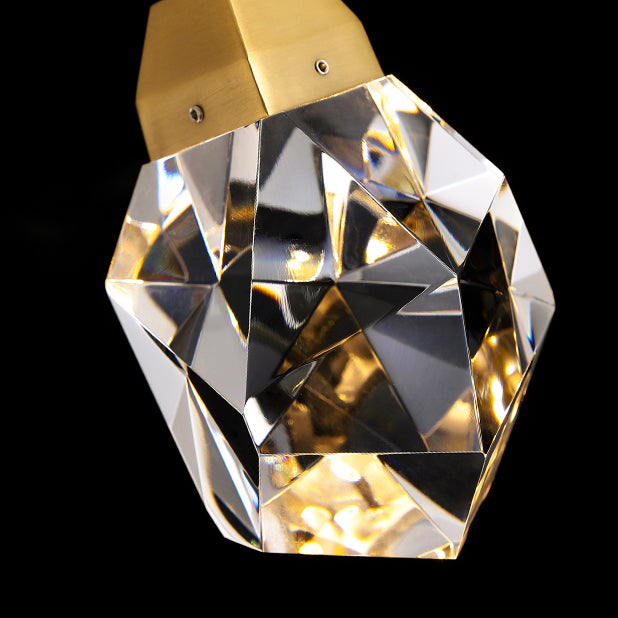 Koper geometrische kristal hanger licht Noordse moderne down verlichting voor slaapkamer