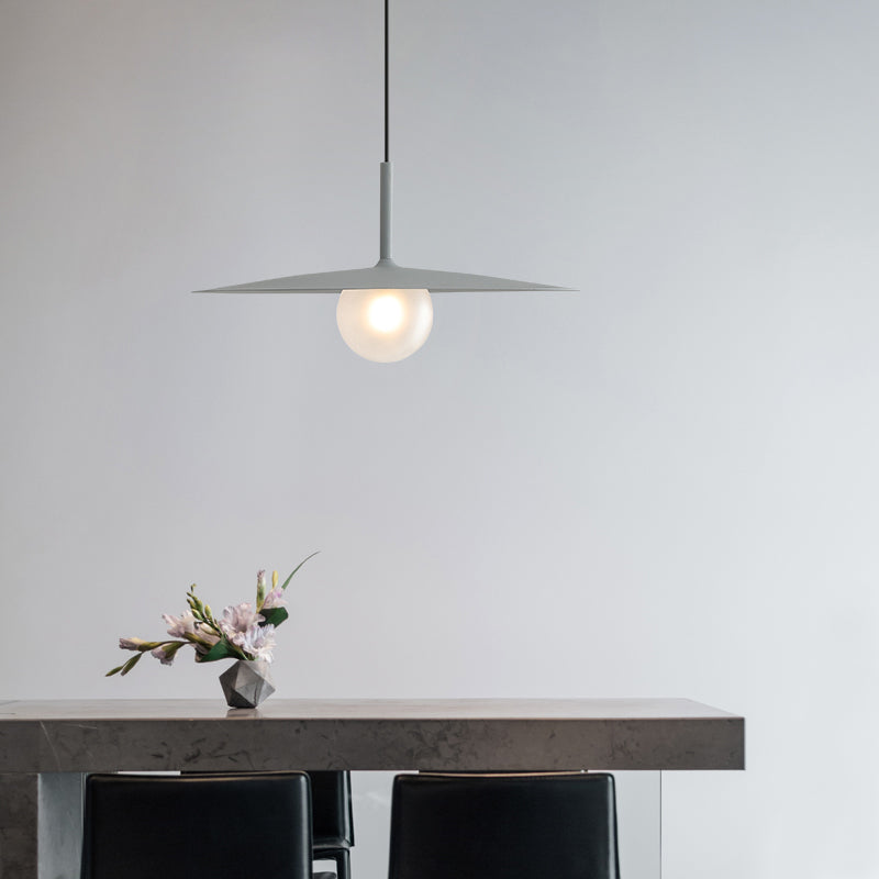 Couvre-pot Forme de suspension Éclairage de style moderne Métal 1 pendentif léger pour salle à manger