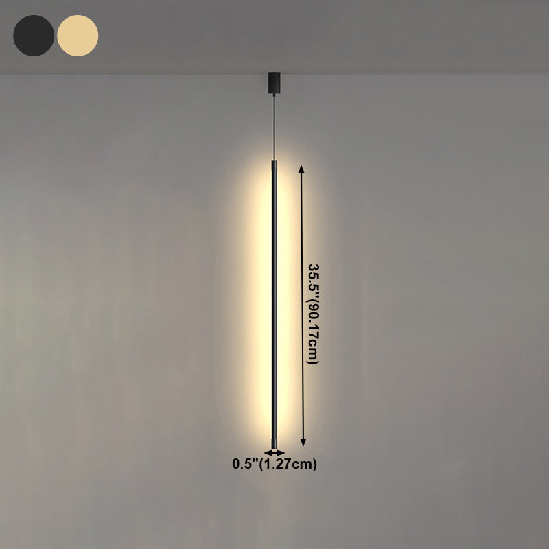 Éclairage suspendu linéaire Métal de style moderne 1 pendentif léger pour le chevet