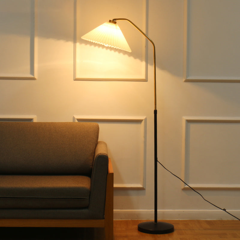 1 lampadaire à cône léger modernisme tissu lampadaire réglable pour le salon