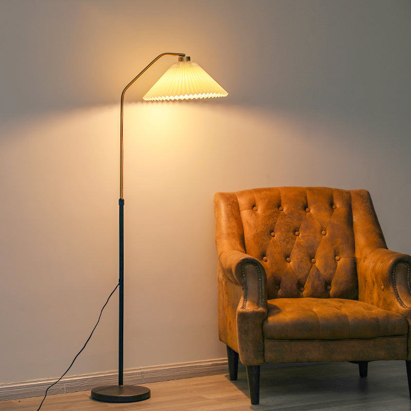 1 lampadaire à cône léger modernisme tissu lampadaire réglable pour le salon