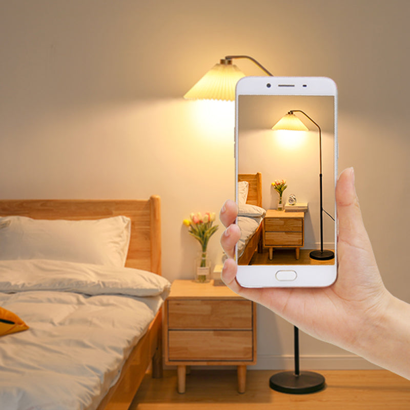 1 lampadaire à cône léger modernisme tissu lampadaire réglable pour le salon