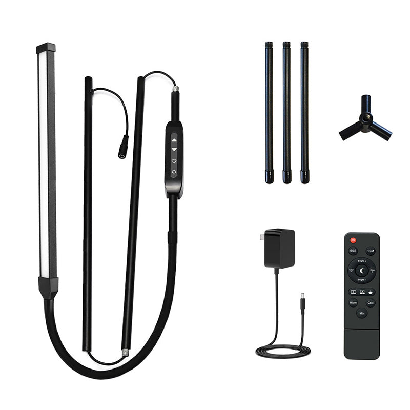 1 lampadaire linéaire léger modernisme les lampes standard en métal en noir pour le salon