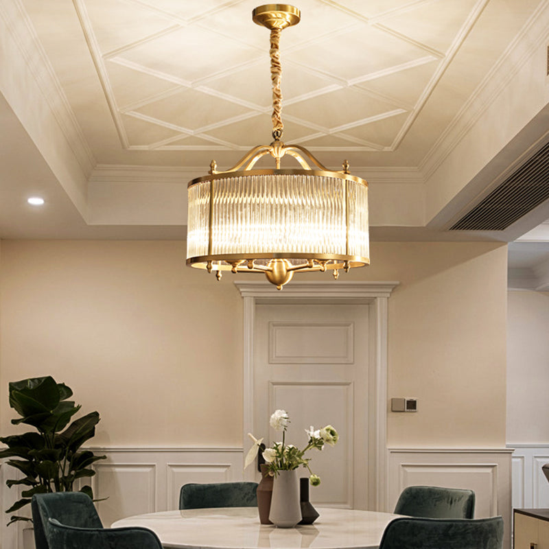 Luminaires de lustre en cuivre.