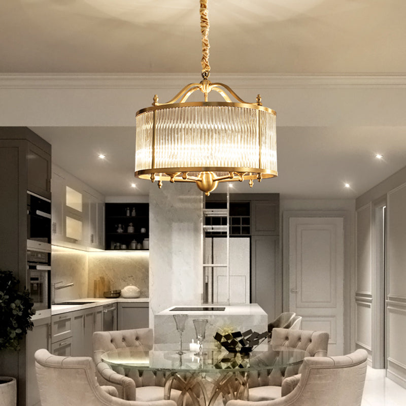 Luminaires de lustre en cuivre.