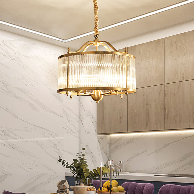 Luminaires de lustre en cuivre.