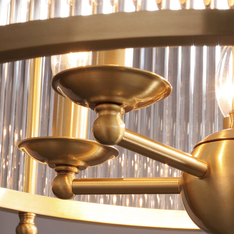 Luminaires de lustre en cuivre.