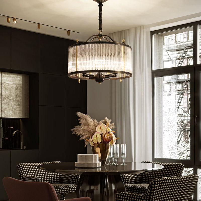 Luminaires de lustre en cuivre.