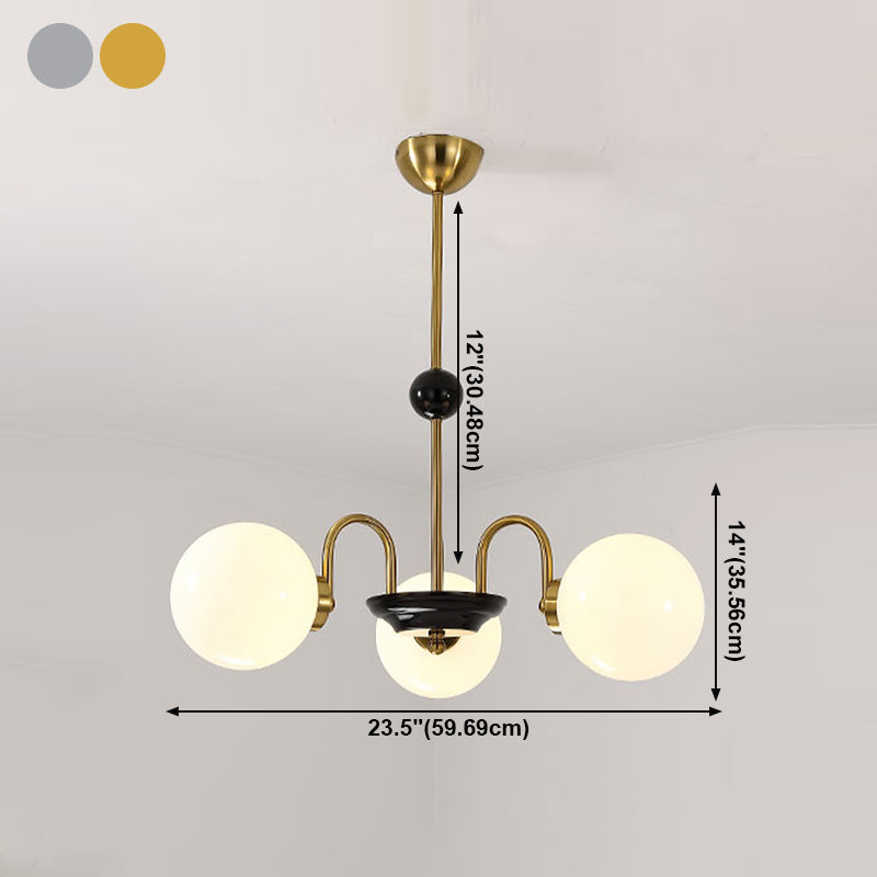 Luminaires de lustre en métal.