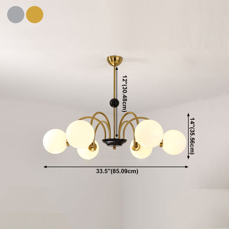 Luminaires de lustre en métal.