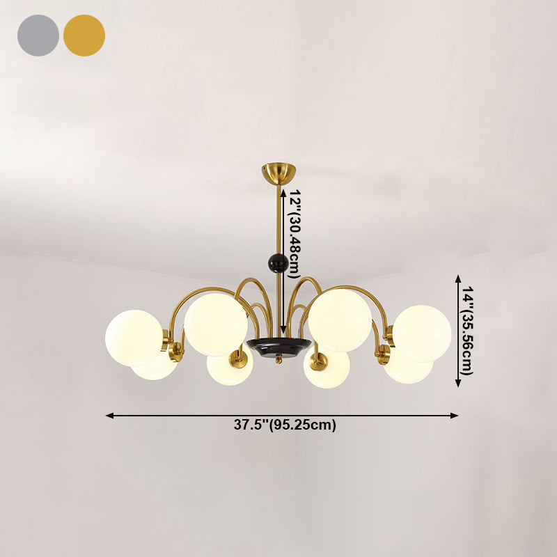 Luminaires de lustre en métal.