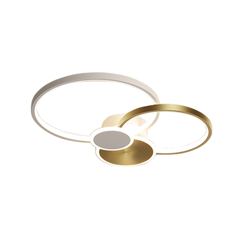 Plafonnier LED multi-anneaux encastré simple pour salon