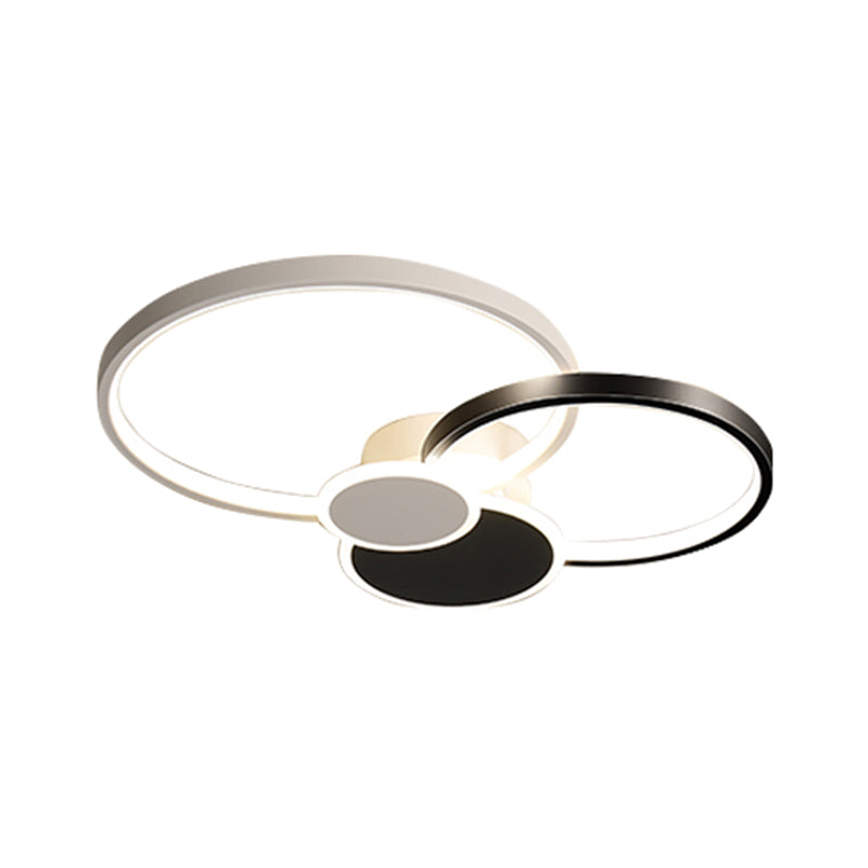 Plafonnier LED multi-anneaux encastré simple pour salon