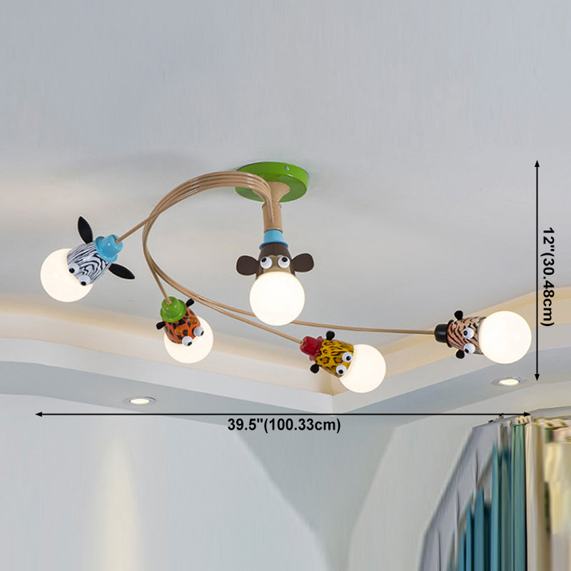 Beaux animaux LED plafonnier moderne minimalisme lampe encastrée pour chambre à coucher
