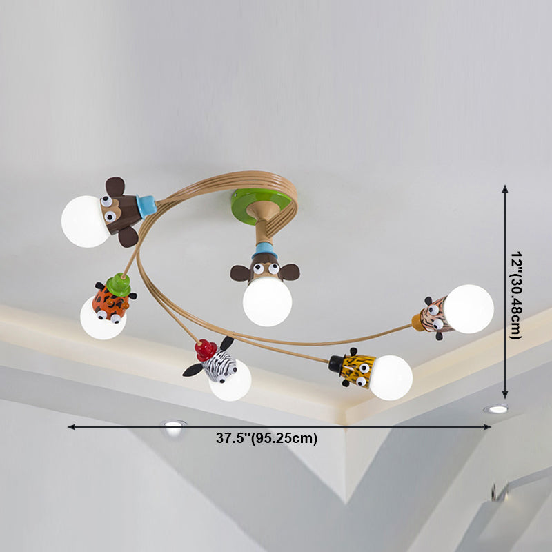 Beaux animaux LED plafonnier moderne minimalisme lampe encastrée pour chambre à coucher