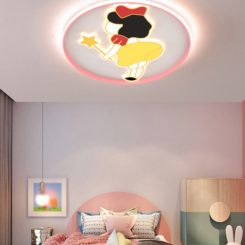 Joli plafonnier de dessin animé, Style moderne et Simple, plafonnier encastré pour chambre à coucher et salon