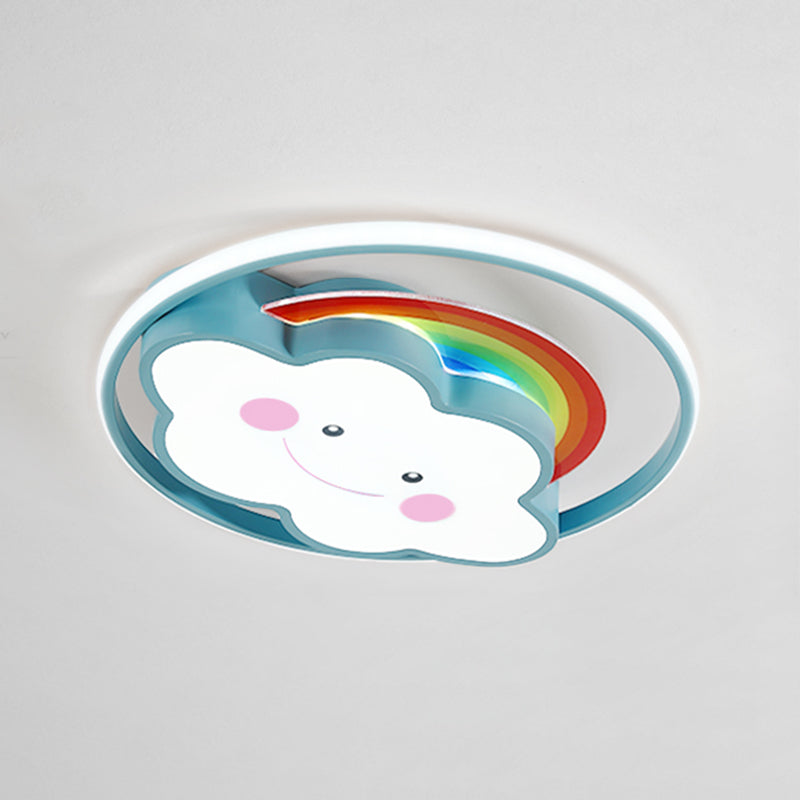 Cloud Shaped LED Ceiling Light Acrylic Shade Modern Style Flush-mount Lamp for Bedroom