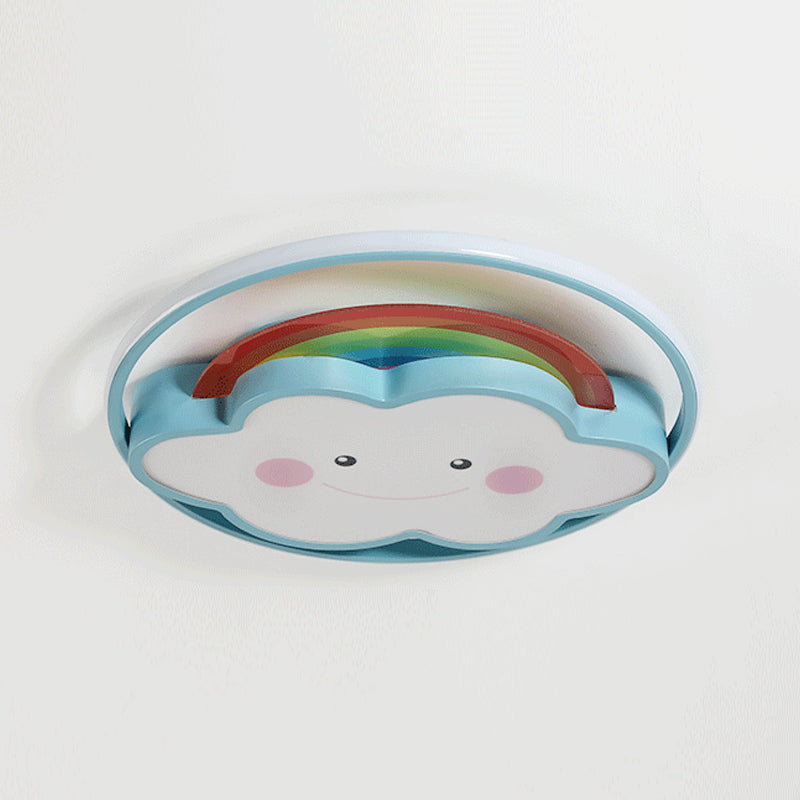 Cloud Shaped LED Ceiling Light Acrylic Shade Modern Style Flush-mount Lamp for Bedroom