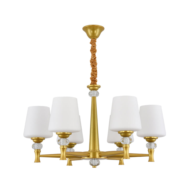 Luminaire de lustre en métal à nuée en verre.