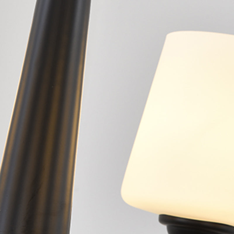 Glass Shade Metal Chandelier Light Fixtures American Style Multi-Head Bell Suspension Lamp