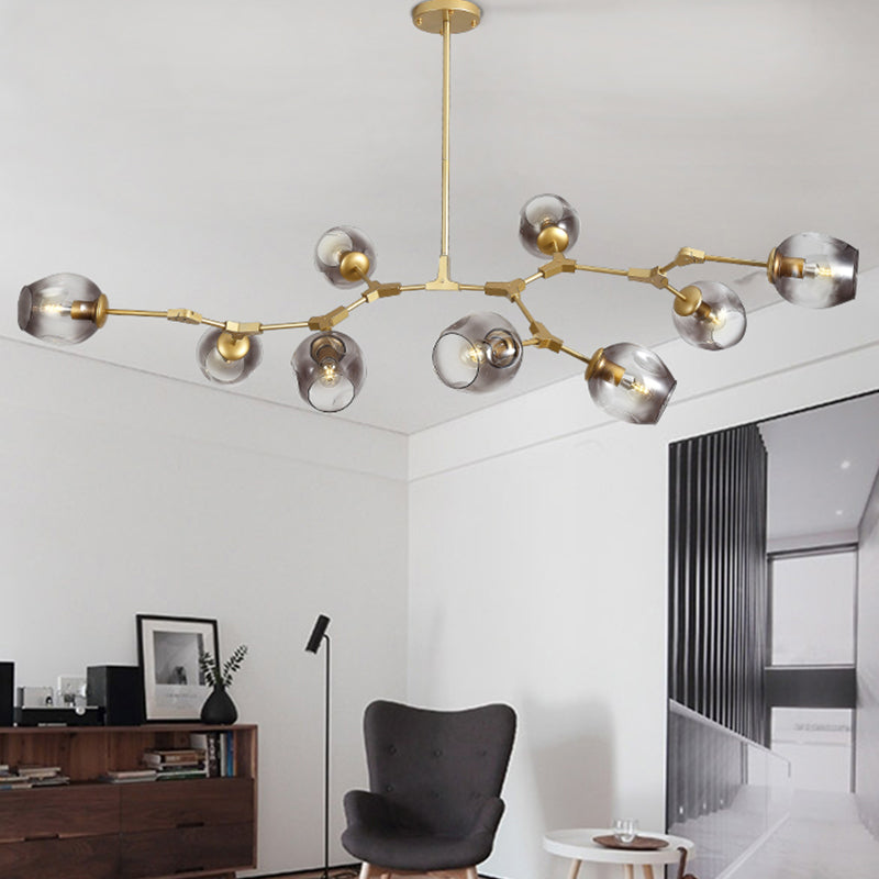 Nordic Modern Chandelier Light Dining Room Glass Shade Hanging Light Fixture