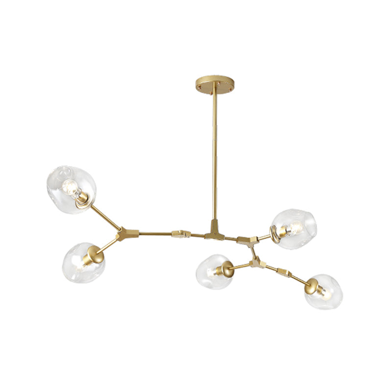 Nordic Modern Chandelier Light Dining Room Glass Shade Hanging Light Fixture