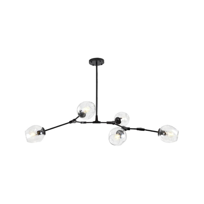 Nordic Modern Chandelier Light Dining Room Glass Shade Hanging Light Fixture