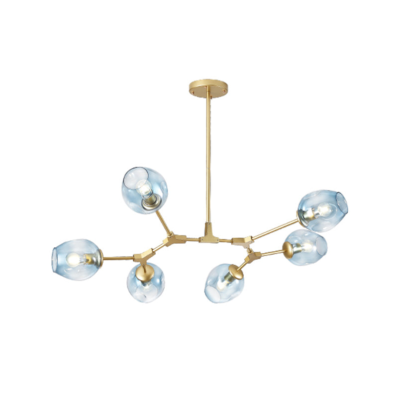Nordic Modern Chandelier Light Dining Room Glass Shade Hanging Light Fixture