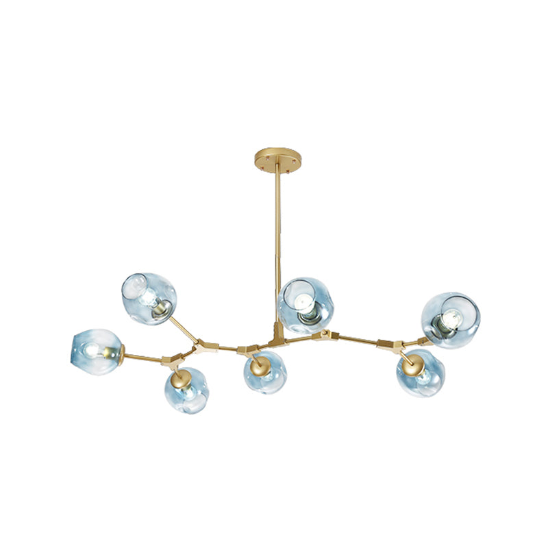 Nordic Modern Chandelier Light Dining Room Glass Shade Hanging Light Fixture