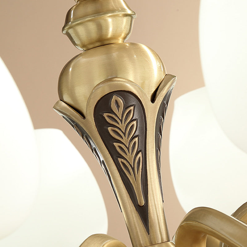 Glass American Chandelier Bowl Shape Multi Light Hanging Light pour le restaurant