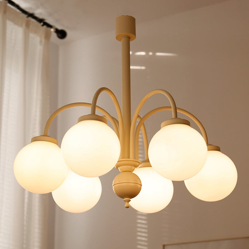 Glass Simplicity Style Chandelier Globe Multi Light Hanging Light for Restaurant